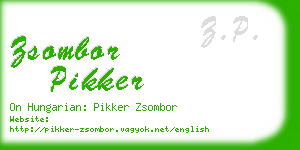 zsombor pikker business card